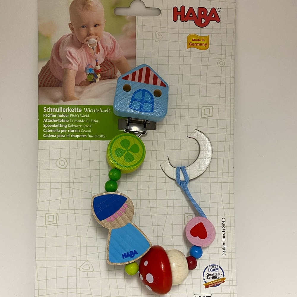 Haba wooden pacifier holder